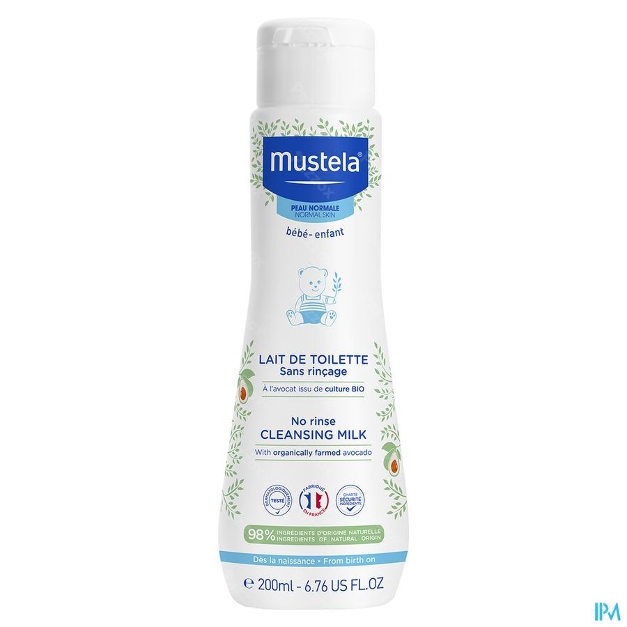 Mustela Lait Toilette S/rincage 200ml