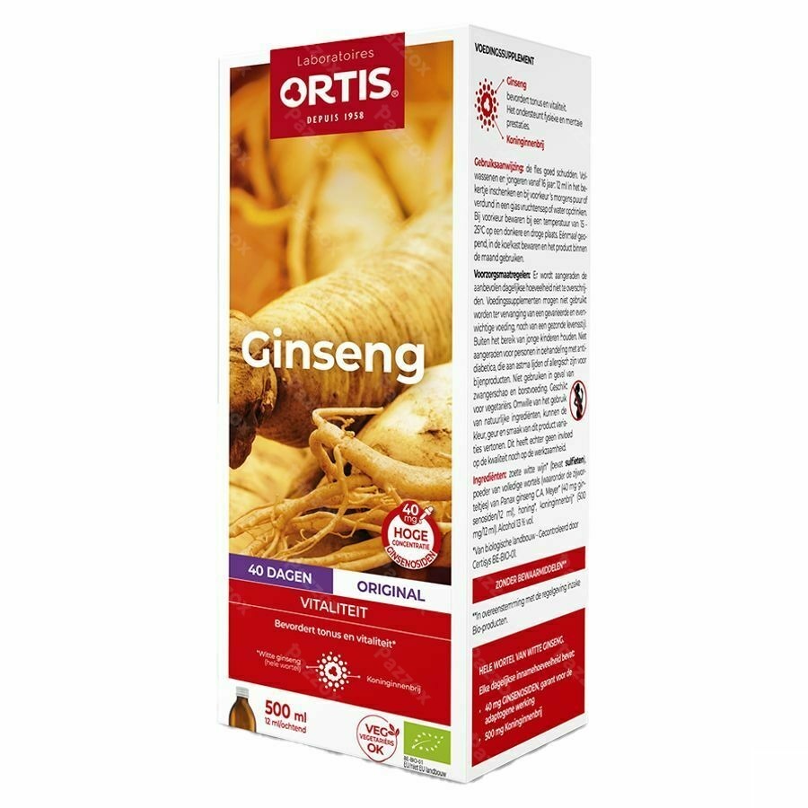 Ortis Ginseng Bio Vitaliteit 500ml