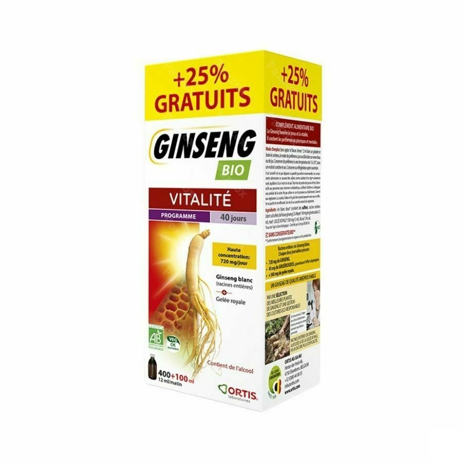 Ortis Ginseng Bio 400ml+100ml Promo
