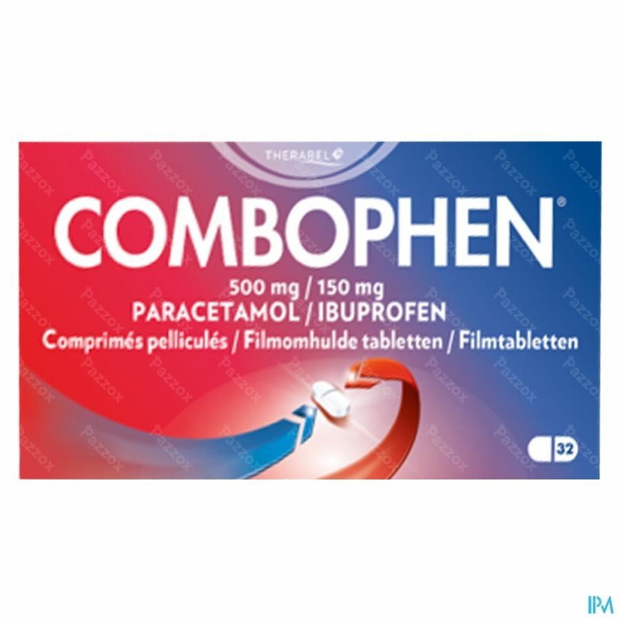 Combophen 500mg Paracétamol+150mg Ibuprofène 32 Comprimés