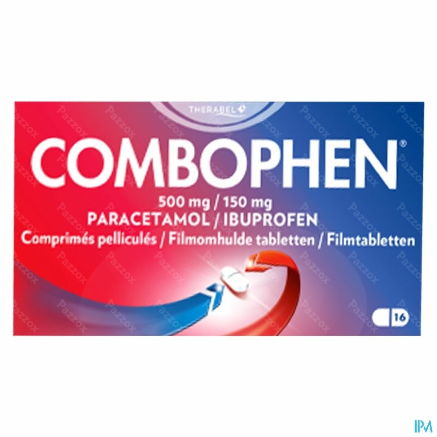 Combophen 500mg Paracétamol+150mg Ibuprofène 16 Tabletten