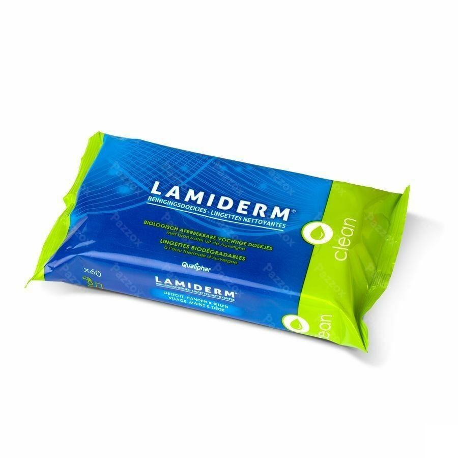 Lamiderm Clean Biologische Vochtige Doekjes Reiniging 60 Stuks