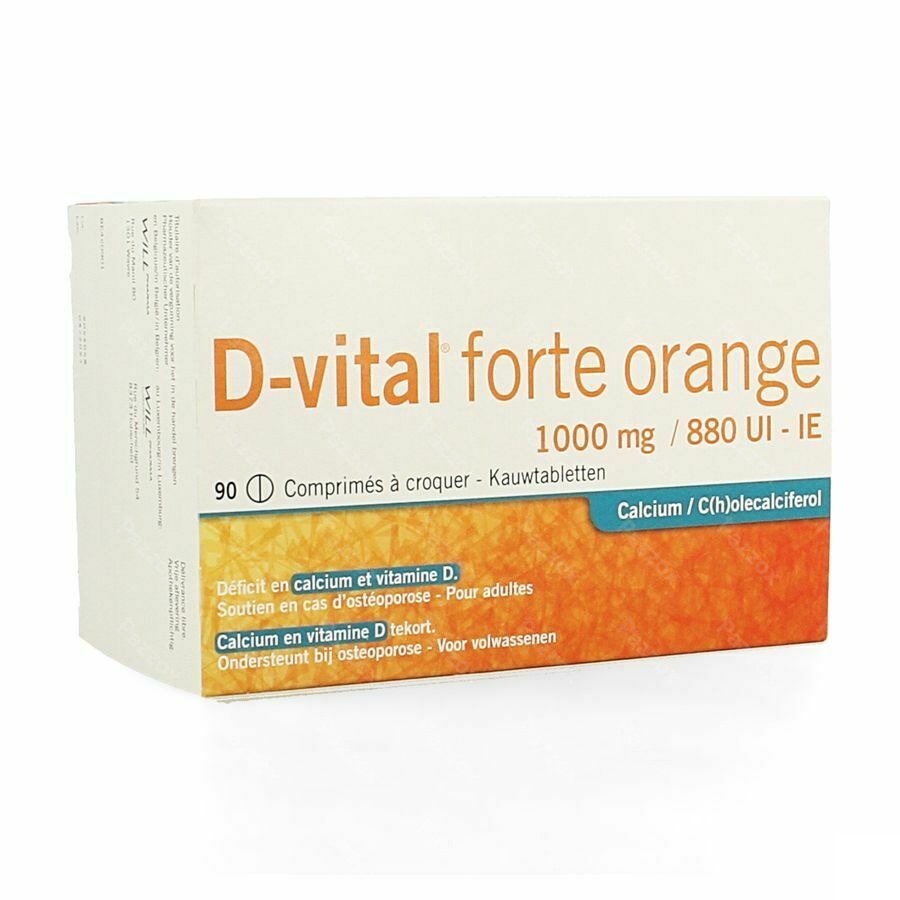 D Vital Forte Sinaas 1000mg/880ie 90 Kauwtabletten