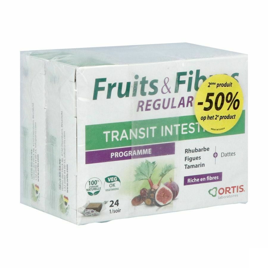 Ortis Fruits et Fibres 2x24 cubes 2ième -50%