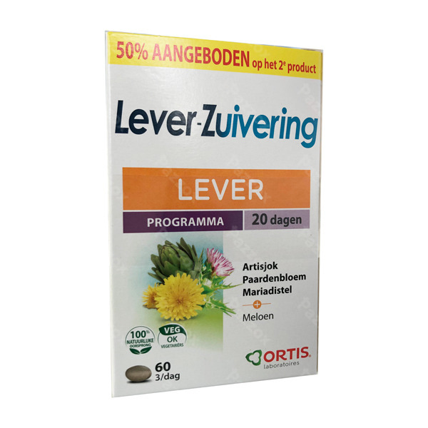 Ortis Lever-Zuivering 2x60 tabletten 2de -50%