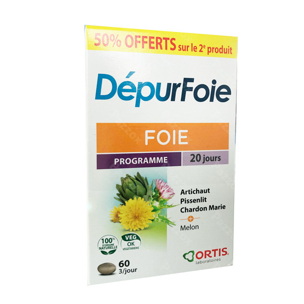 Ortis Dépurfoie 2x60 comprimés 2ième -50%