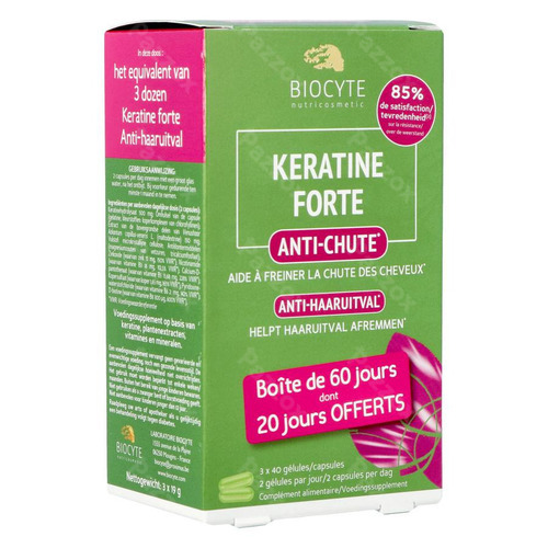 Biocyte Keratine Forte Haaruitval 120 Capsules