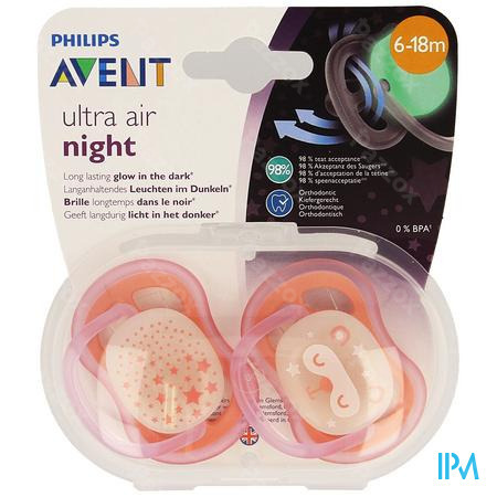 Philips Avent Fopspeen +6m Air Night Mix
