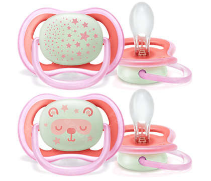 Philips Avent Sucette Air Night Girls 2 Pi&egrave;ce(s) +6m 