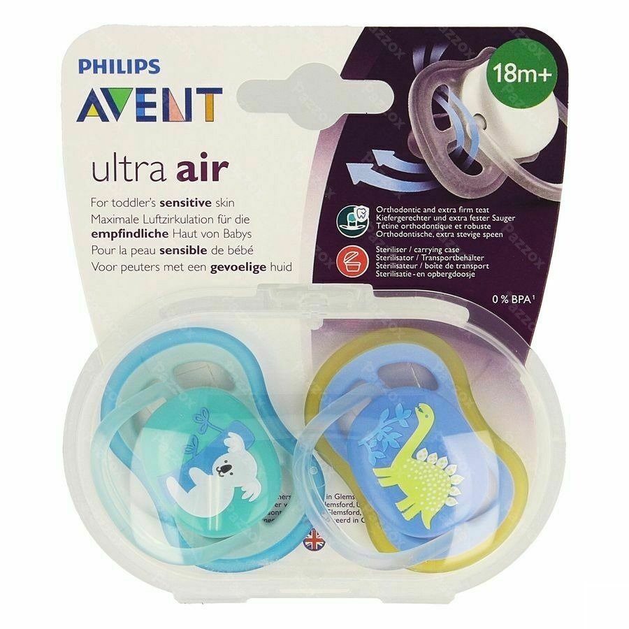 Philips Avent Sucette +18m Air Boy Koala Dino