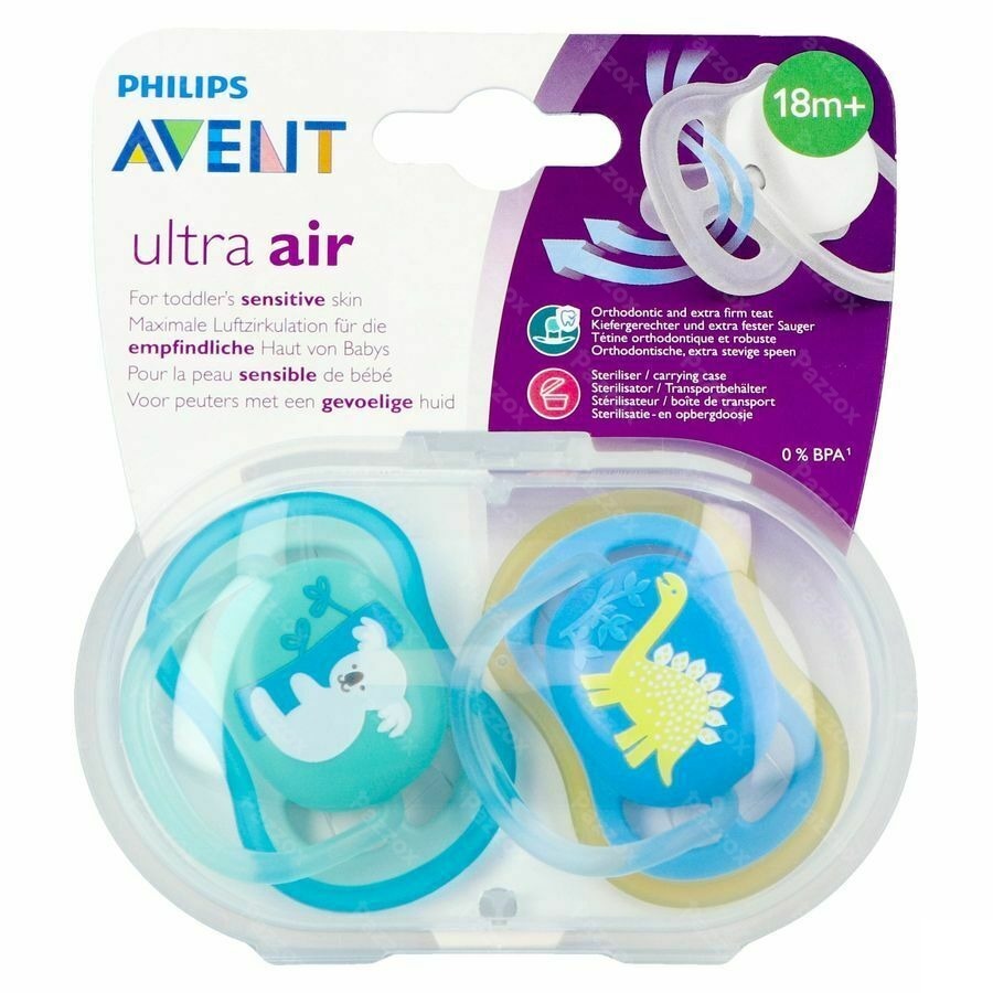 Philips Avent Sucette +18m Air Boy Koala Dino