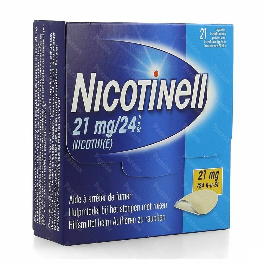 Nicotinell 21mg/24u Pleister Transdermaal 21