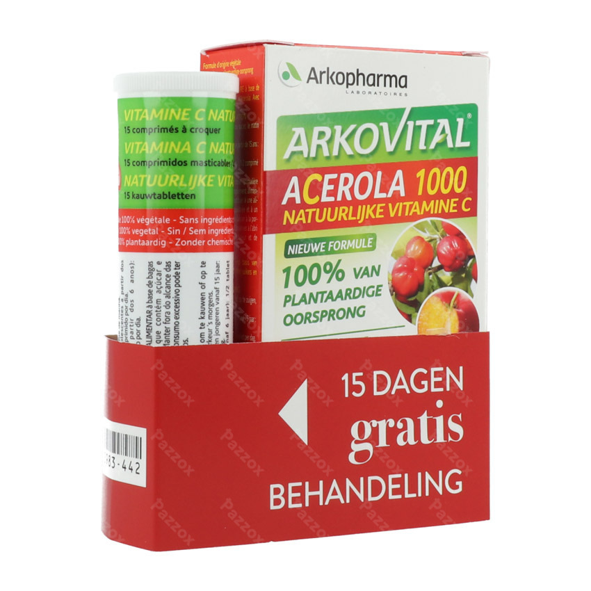Arkovital Acerola 1000 30 tabletten + 15 tabletten Gratis