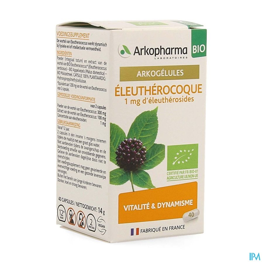 Arkogelules Eleutherocoque Bio Caps 40