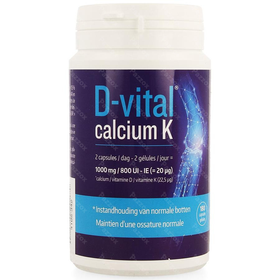 D-vital Calcium K 180 Capsules