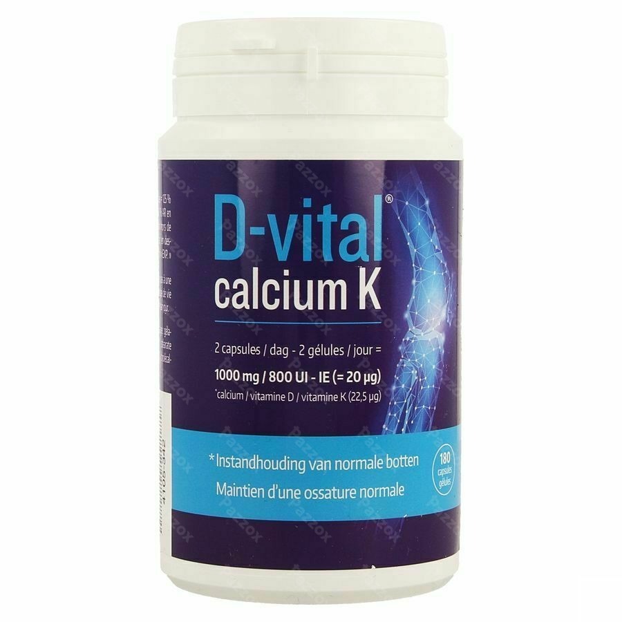D-vital Calcium K 180 Gélules