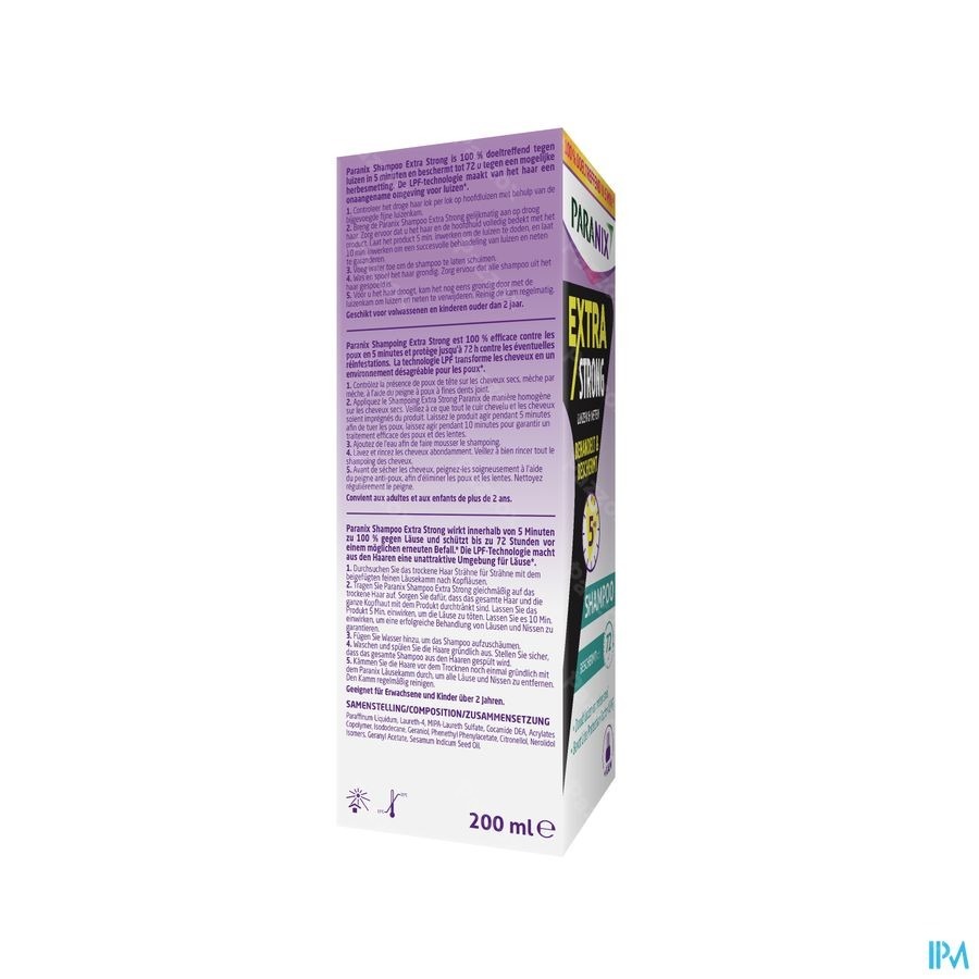 Paranix Extra Sterke Shampoo Anti Luizen en Neten 200ml + Kam