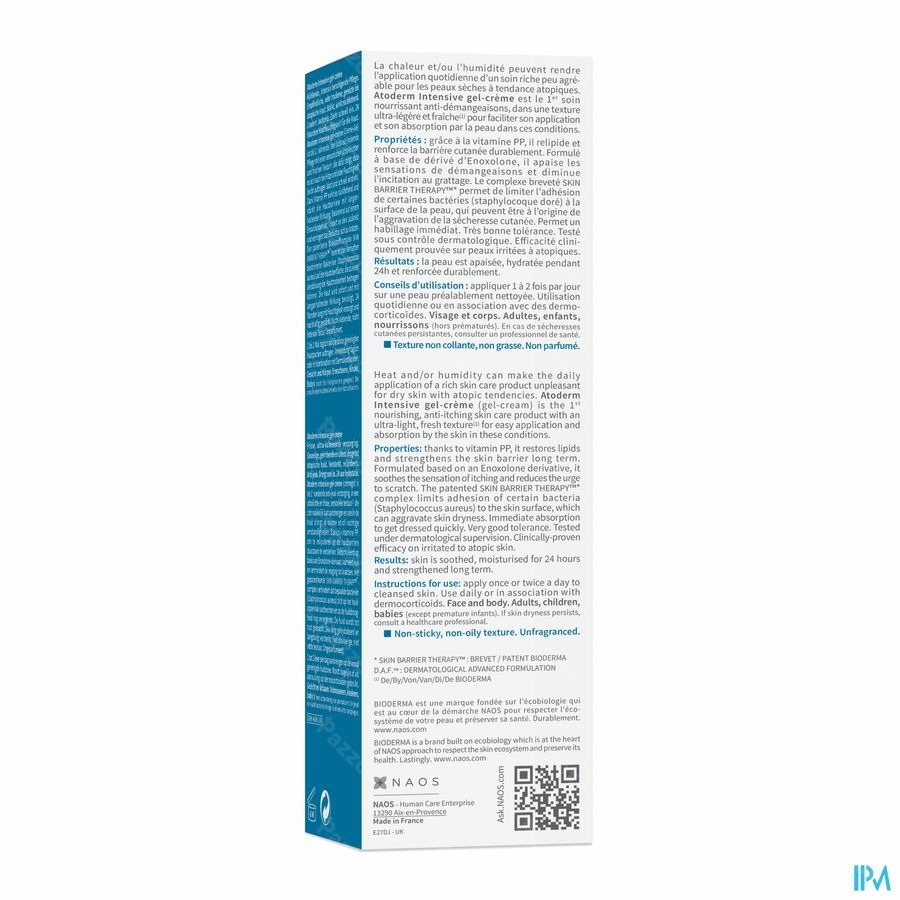 Bioderma Atoderm Intensive Gel Creme Tube 75ml