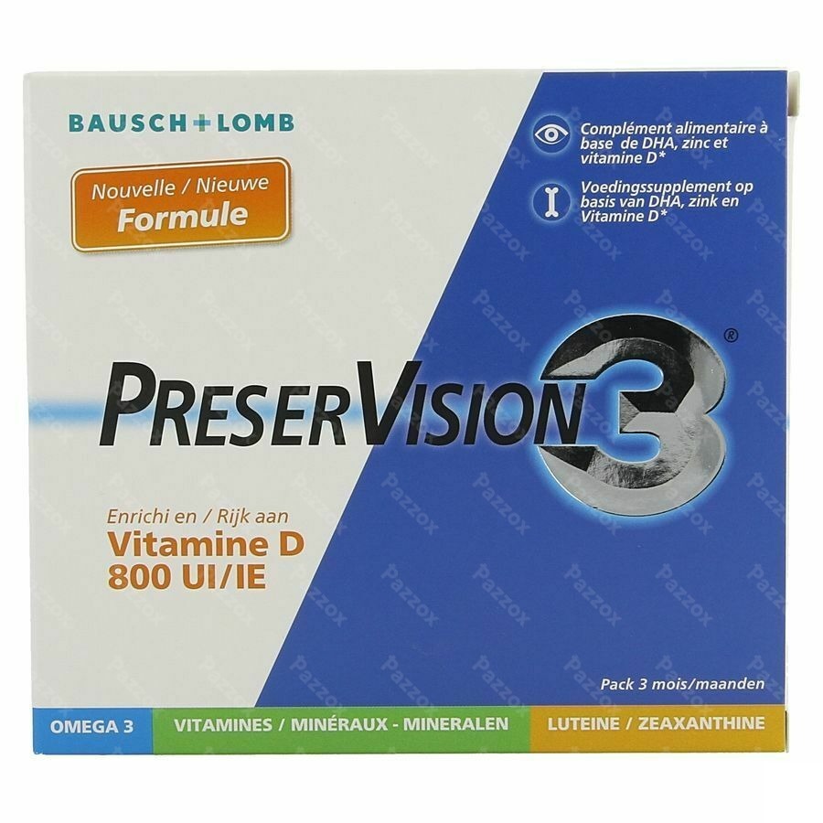 Preservision 3 + Vit D3 Caps 180