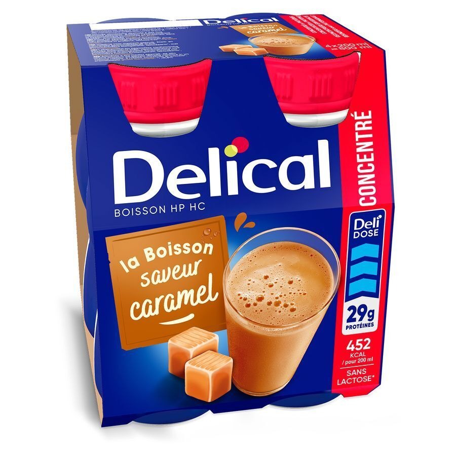 Delical Hp Hc Drank Geconc. Karamel 4x200ml