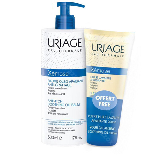 Uriage Xemose Baume 500ml + Huile Lavante 200ml Promo