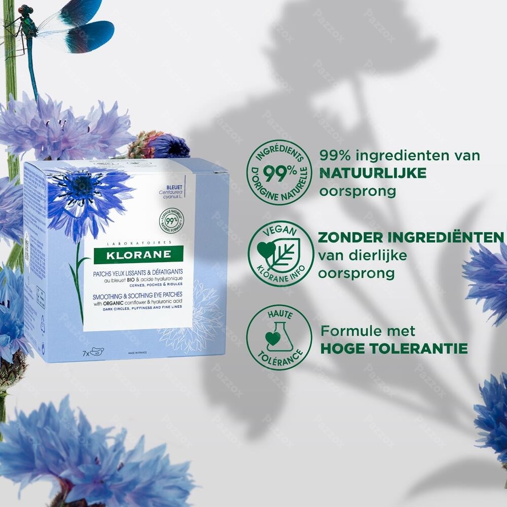 Klorane Gezicht Korenbloem Ontspannende Patch 7x2 Stuks