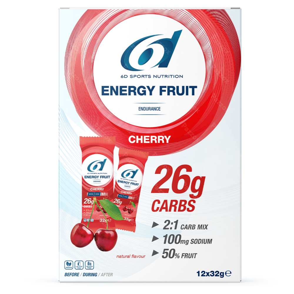 6d Sports Nutrition Energy Fruit Cherry 12x32g