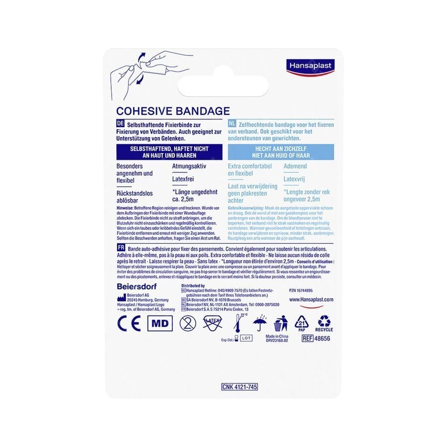 Hansaplast Bandage Auto Adhesif 4mx6cm