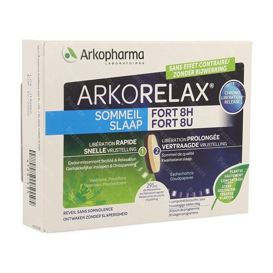 Arkopharma Arkorelax Sommeil Fort 8h 30 Comprimés