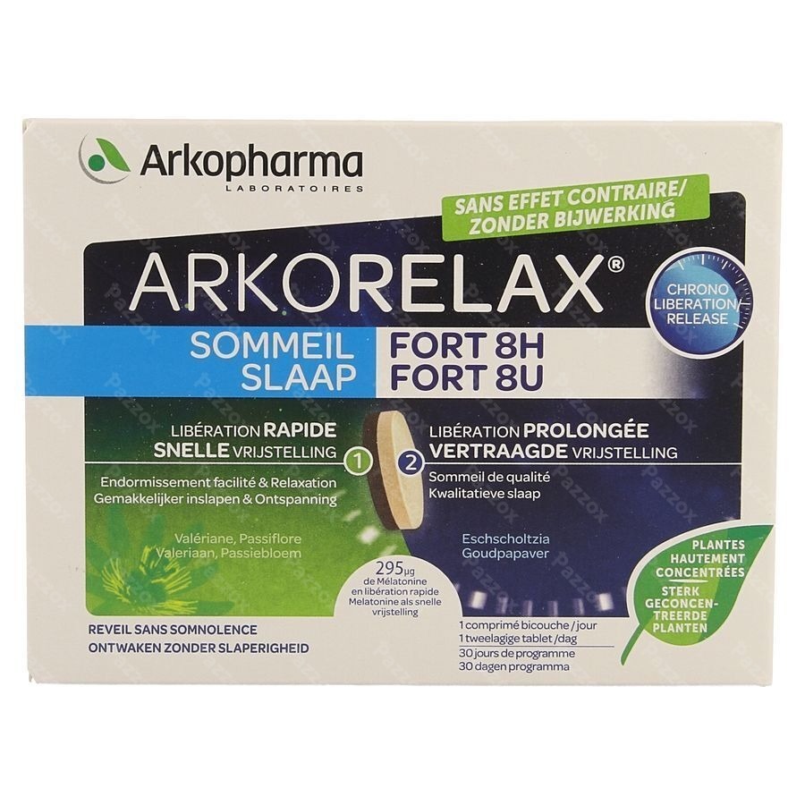 Arkopharma Arkorelax Sommeil Fort 8h 30 Comprimés