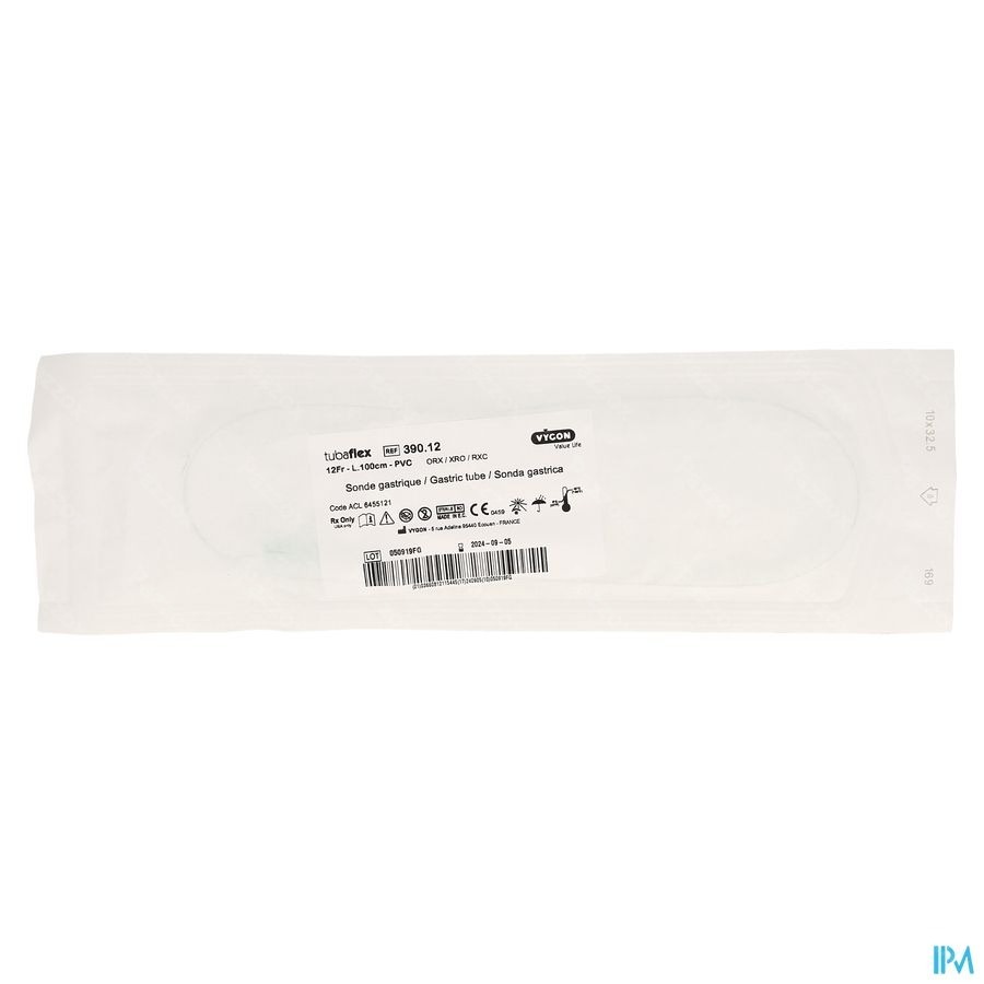 Tubaflex Sonde Gastrique 100cm Pvc Rxc Ch12