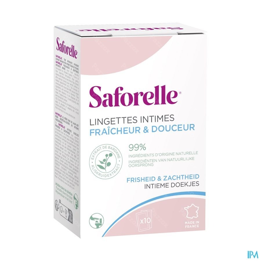 Saforelle Intieme Doekjes Flushable 10 Stuks