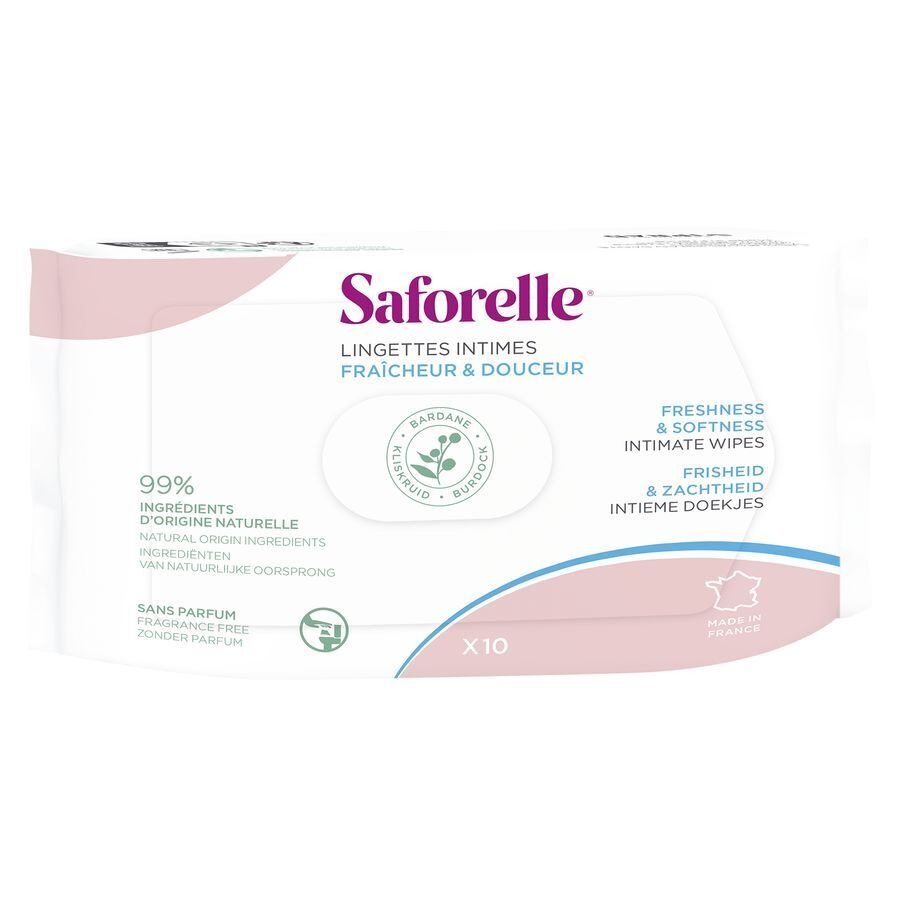 Saforelle Lingettes Flushable Pocket 10
