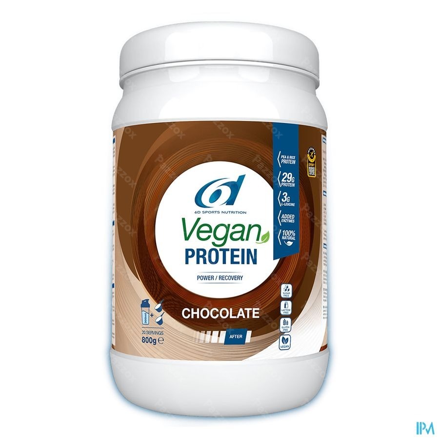 6d Sports Nutrition Vegan Protein Chocolade 800g