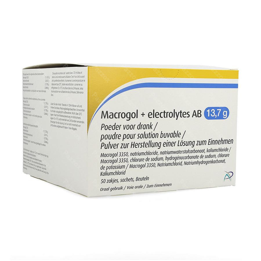 Macrogol+electrolytes Ab 13,7g Pdr Sol Sach 50