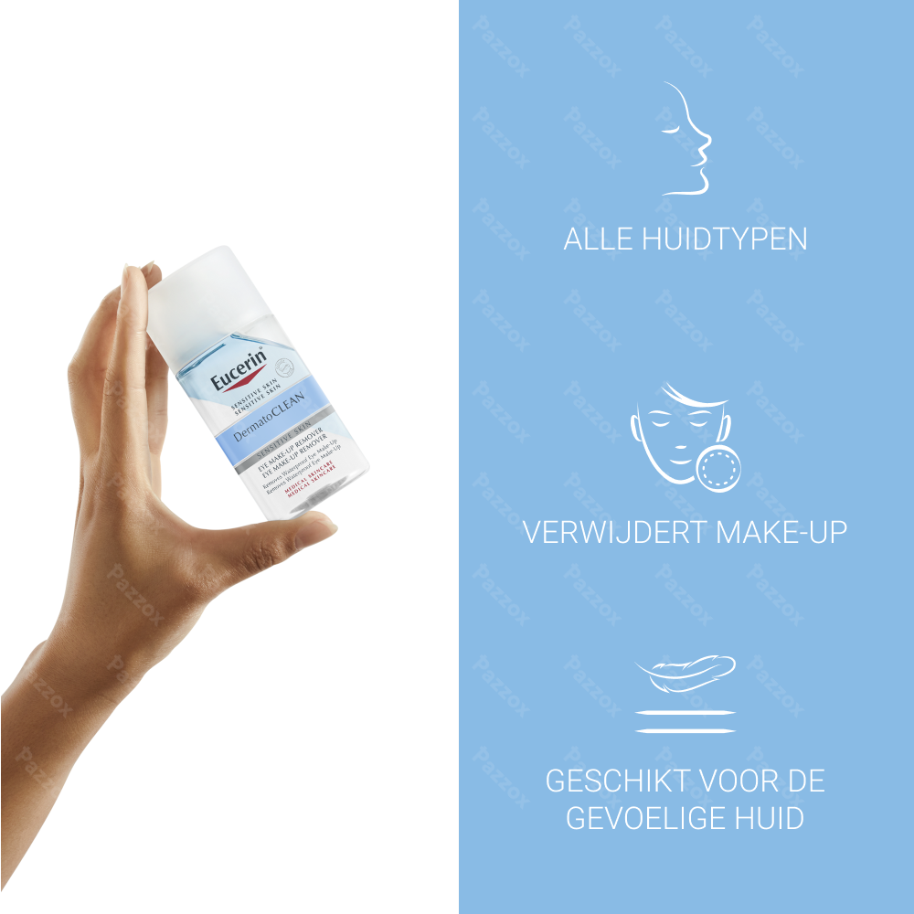 Eucerin DermatoClean Hyaluron Micellair Eye Make-up Remover Oogreinigingslotion 125ml 