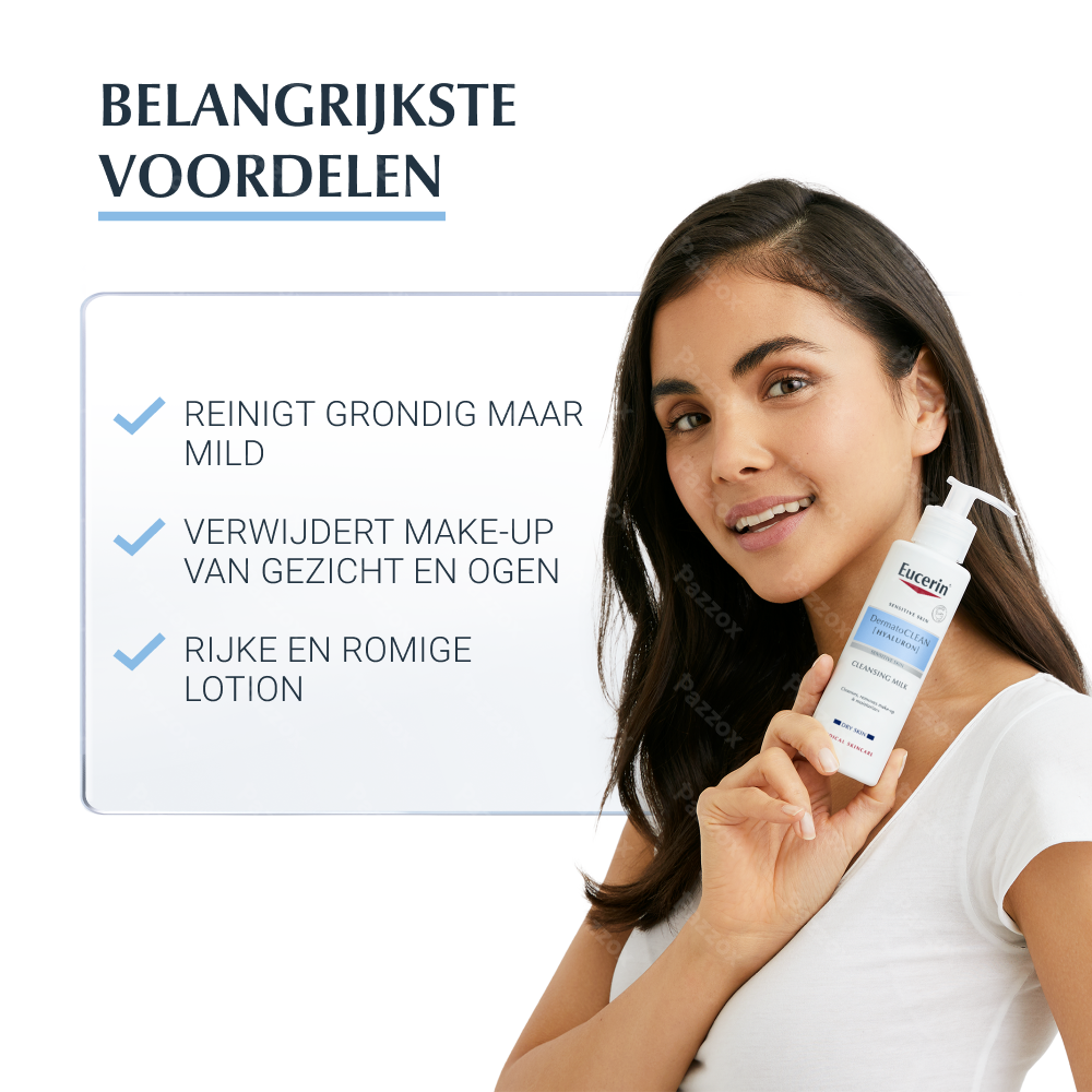 Eucerin DermatoClean Hyaluron Reinigingsmelk 200ml