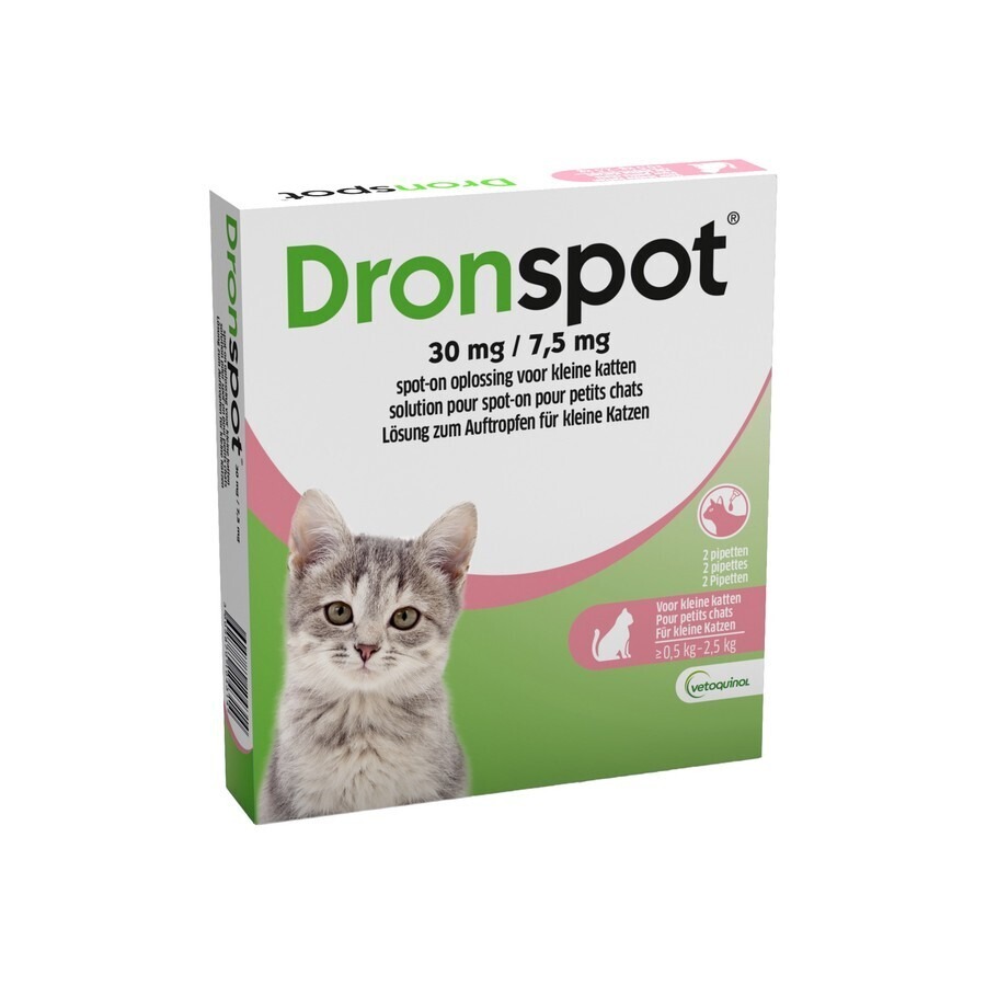 Dronspot 30mg/7,5mg Spot-on Kat Kl.>0,5-2,5kg Pip2