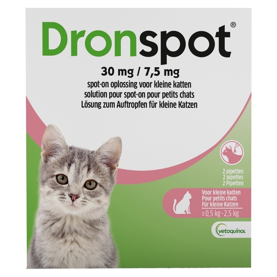 Dronspot 30mg/7,5mg Spot-on Kat Kl.>0,5-2,5kg Pip2