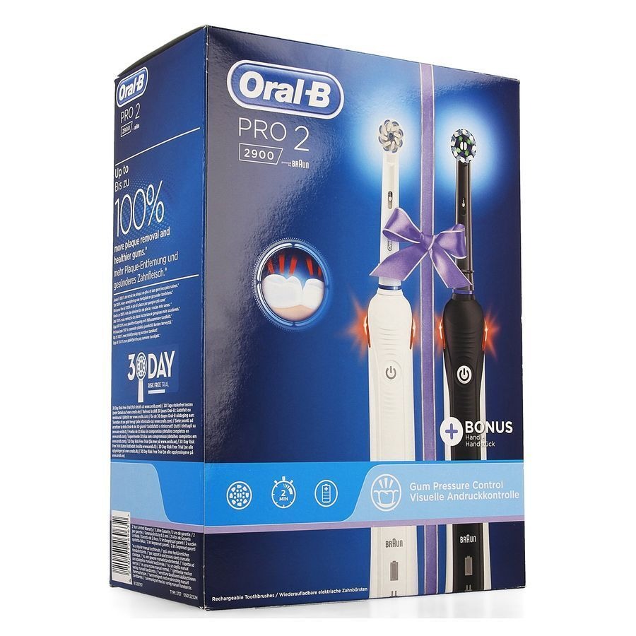Oral-B Pro Duo pack Noir + Blanc Brosses à Dents Électriques