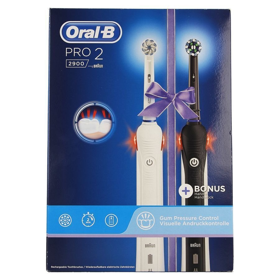 Oral-B Pro Duo pack Noir + Blanc Brosses à Dents Électriques
