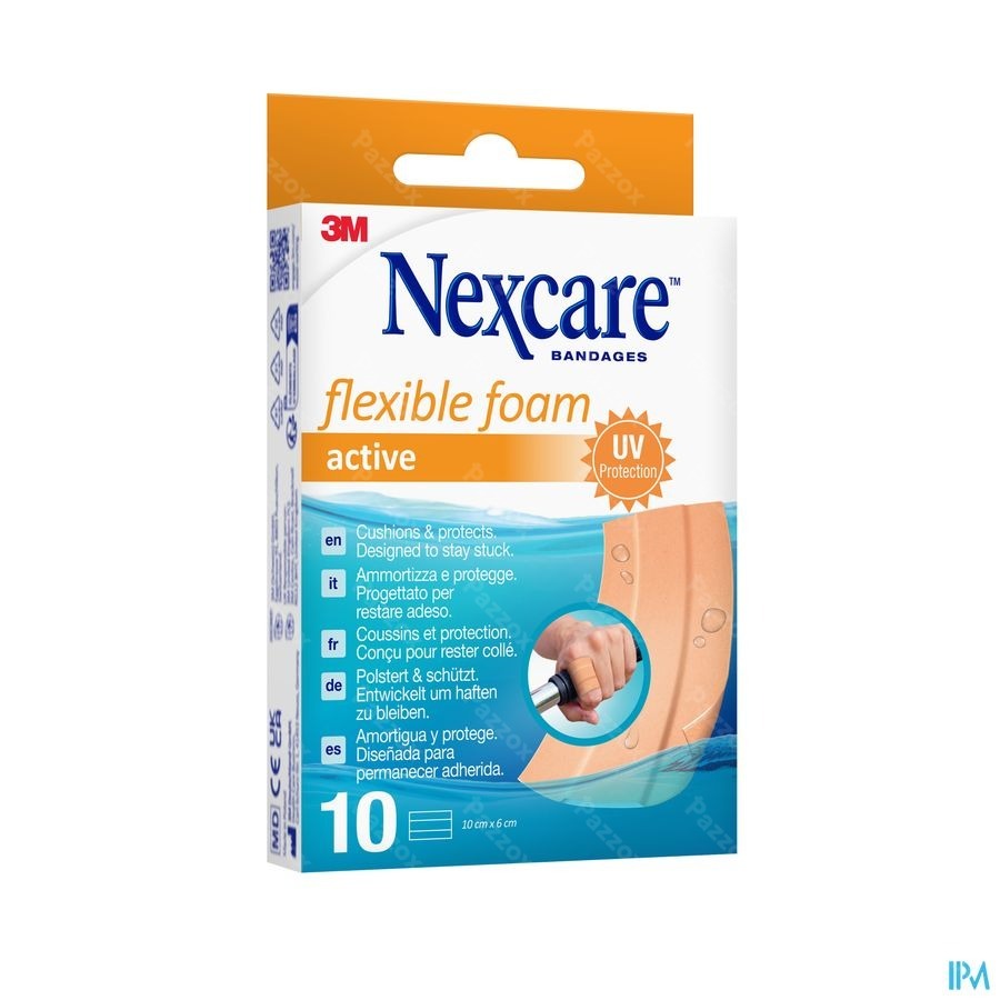 Nexcare 3m Flexible Foam Active Ha Pans Strips 10