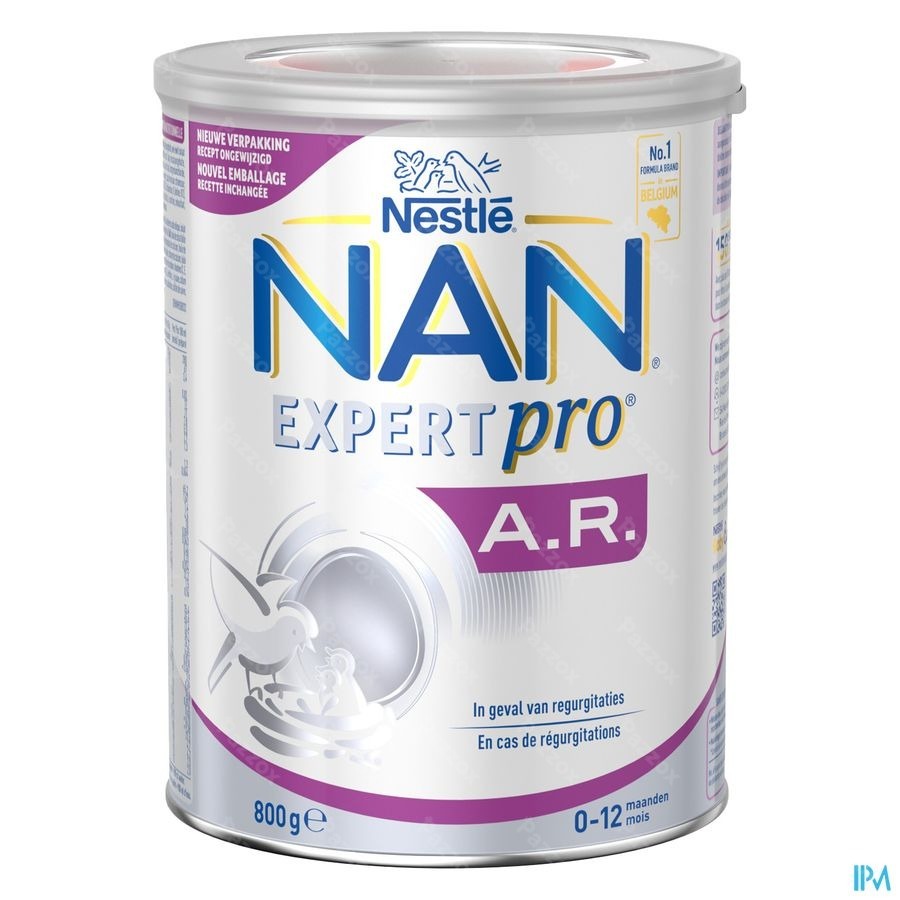Nestlé Nan ExpertPro A.R. Lait Anti Régurgitations pour Nourrissons Bébé 0-12 Mois 800g