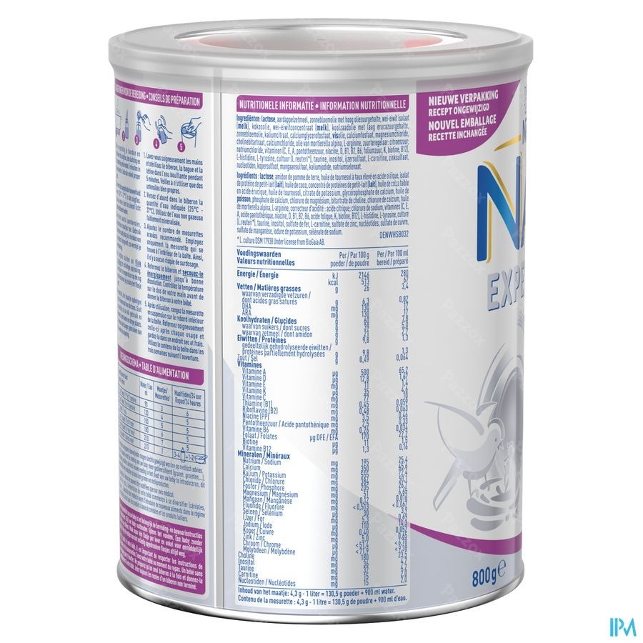 Nestlé Nan ExpertPro A.R. Lait Anti Régurgitations pour Nourrissons Bébé 0-12 Mois 800g