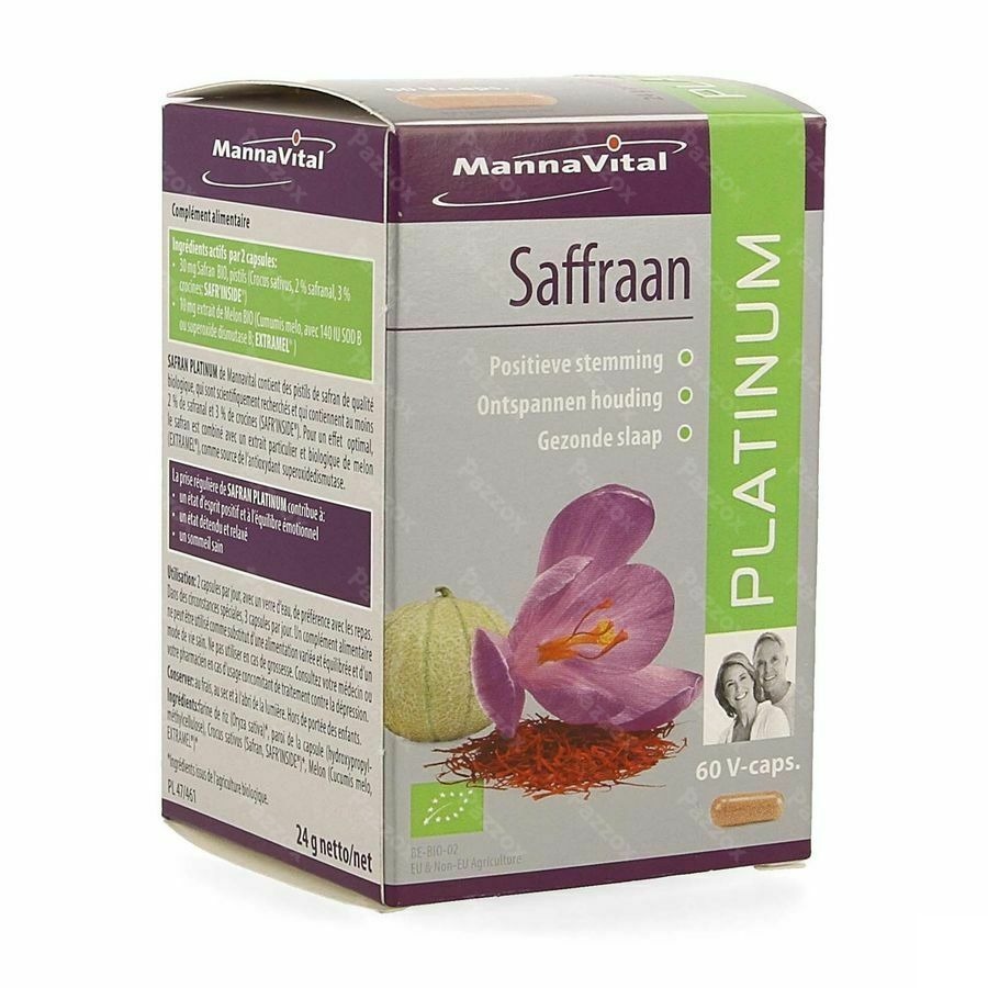 Mannavital Bio Saffraan Platinum V-caps 60