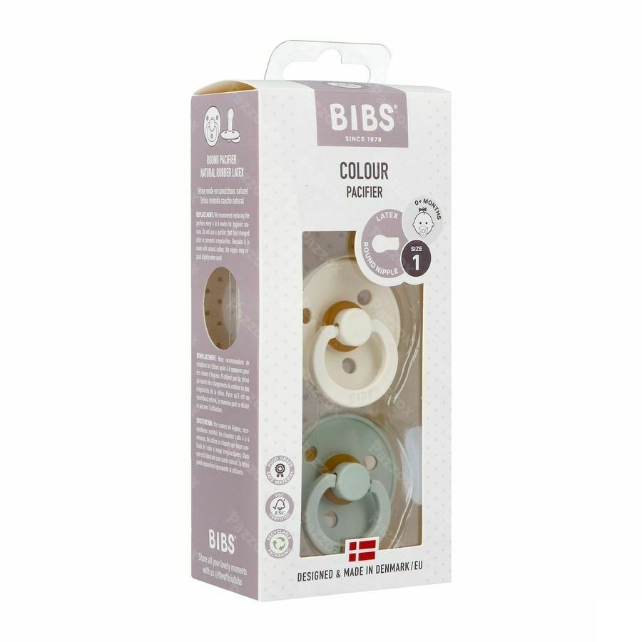 Bibs 1 Fopspeen Duo Sage Ivory