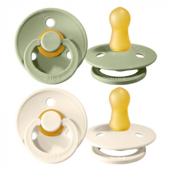 Bibs 1 Fopspeen Duo Sage Ivory