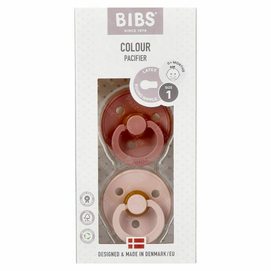 Bibs 1 Fopspeen Duo Woodchuck Blush