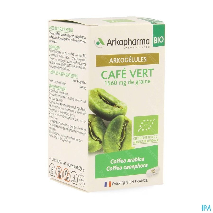 Arkogelules Cafe Vert Bio Caps 45 Nf