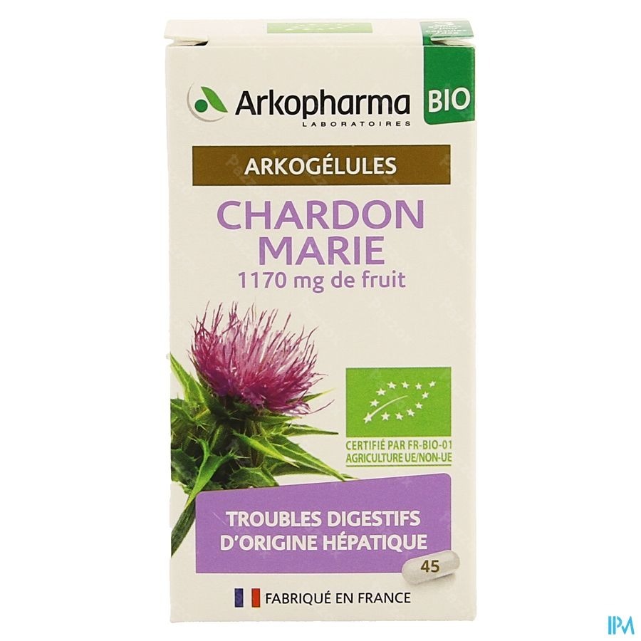 Arkopharma Arkogelules Chardon Marie Bio 45 Gélules